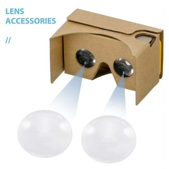 2x pour Google Cardboard Réalité Virtuelle VR Objectifs Biconvexes Seulement 37mm x 45mm