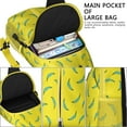 thumbnail image 2 of Banana Tropical Fruit Pattern Sling Backpack, Cute Yellow Banana Lover Print Crossbody Daypack, Kawaii Cartoon Sweet Design, Lightweight Adjustable Strap, 2 of 3