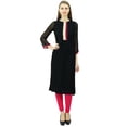 thumbnail image 1 of Phagun Straight Georgette Kurta Designer Tunic Top Indian Chic Kurti For Womens, 1 of 1
