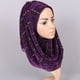 thumbnail image 4 of Pañuelo para la cabeza musulmán de color sólido de seda dorada para mujer, chales y envolturas, pashmina, pañuelo femenino, hijab suave, tiendas, 4 of 5