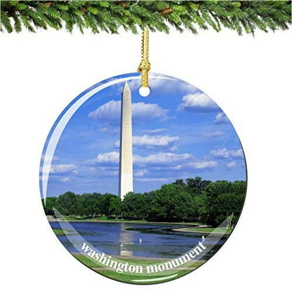 City-Souvenirs Washington Monument Porcelain Christmas Ornament 2.75 Inches Washington DC Ornaments