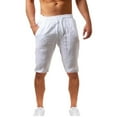 thumbnail image 3 of Clearance! Hontri Men's Casual Shorts Fashionable Casual Summer Shorts Cotton Men's Solid And And Men's Pants Men's Classic Fit Pants White,Xl, 3 of 5