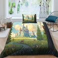 thumbnail image 4 of Medieval Castle Fortress Bedding Set D Pattern Print Duvet Cover Zipper Closure With Pillowcases Microfiber For Adults And Children Single Pieces 135*, 4 of 5