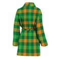 thumbnail image 2 of St. Patrick'S Day Buffalo Check Women Bathrobe One Size Univeral Fits, Irish St. Patrick'S Day Fashion Lightweight Plush Fleece Long Robe For Women, 2 of 3