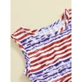 thumbnail image 6 of Musuos Little Girl 4th of July Swimsuit Outfit, 18Months-6Years Star Print Sleeveless Ruffled Swim Tops Frill Trim Swim Shorts Toddler Bathing Suit, 6 of 9