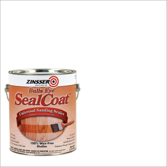 2 Pack, Clear, Zinsser Bulls Eye Flat SealCoat Universal Sanding Sealer - 851, Gallon