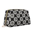 thumbnail image 2 of Picia White Sunflowers Print Leather Makeup Bag Make Up Bag Travel Toiletry Bag for Her Girlfriend Teacher Teen Girl Gifts, 2 of 8