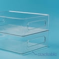 thumbnail image 5 of primebox Plastic Food Storage 8 Pack Clear Container Bin with Handles for Organizing Kitchen, Pantry, Refrigerator, Freezer, Pantry, Cabinet, Closet, Bathroom. 10”x8”x3”, 5 of 7