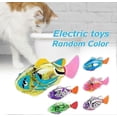 thumbnail image 2 of 3pcs Robot Fish for Cats - Interactive Swimming LED Cat Toy, Plastic Fish Toy Gift for Indoor Cats Play, 2 of 5