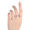 thumbnail image 2 of Anillo de plata s925 con circonitas y perlas de imitación para mujer, ajustable (talla 7 de EE. UU.), 2 of 8
