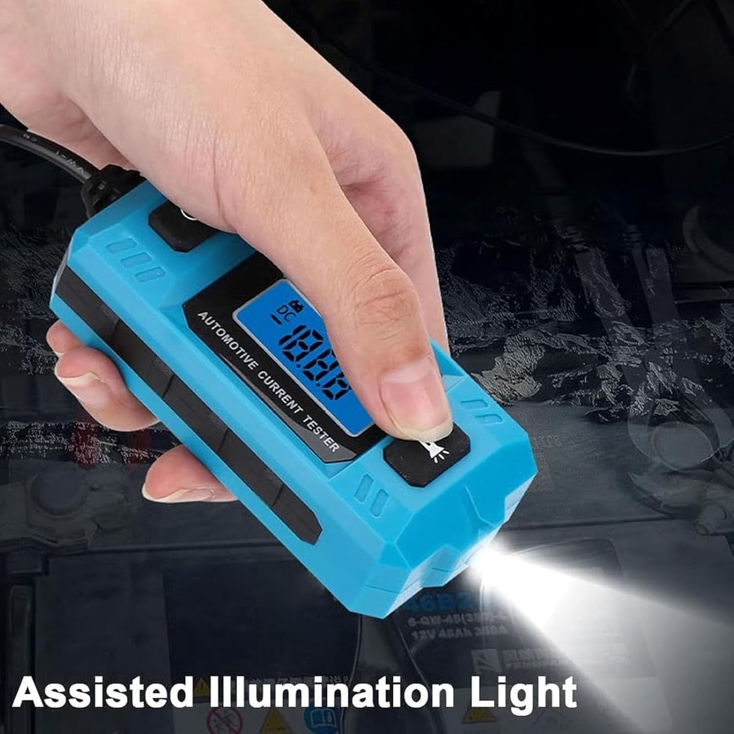 Automotive Circuit Fault Probe Tester – 20A 48V High-Precision Current Tester with LCD Display & Front Light, Car Relay Fuse Blade Checker