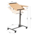 thumbnail image 3 of Costway Escritorio Portátil Plegable Escritorio del Ordenador Portátil Con el Tablero Del Ratón Soporte ajustable Con 4 ruedas, 3 of 10