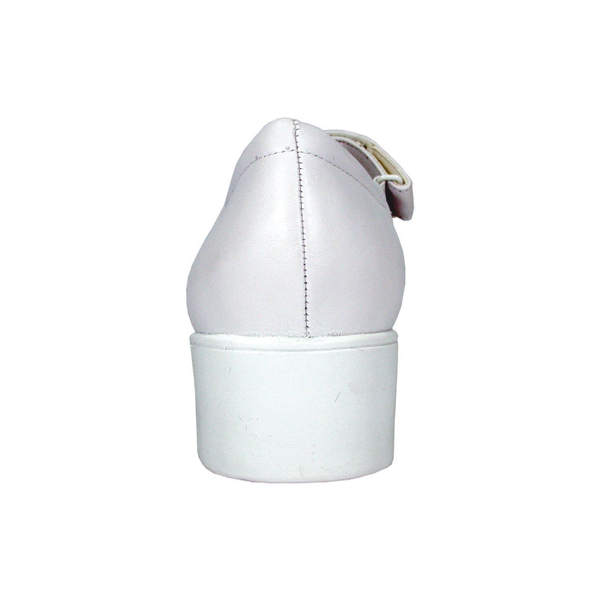 24 HOUR COMFORT Uma Women Wide Width Leather Mary Jane Style Shoes WHITE 5.5