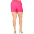 thumbnail image 4 of Women's Plus Size Lightweight Elastic High Waist Basic Solid Pants Shorts, 4 of 4