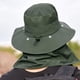 thumbnail image 3 of Sombrero de pesca para hombres y mujeres, sombrero de ala ancha con protección solar UV para exteriores con cubierta para la cara y solapa para el cuello, 3 of 6