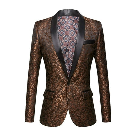 

Mens Jacquard Multi Color Jacquard Green Fruit Collar Retro Style Top