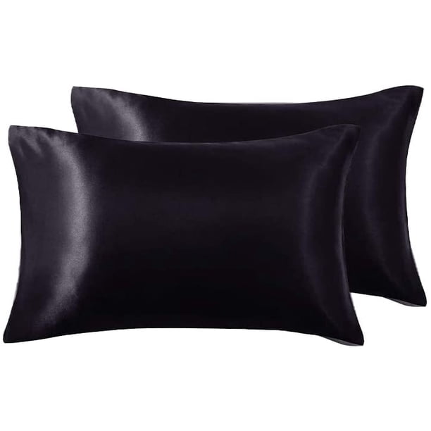 Paquete de 2 fundas de almohada de satén para el cabello y la piel, fundas de almohada de satén con cierre tipo sobre Xemadio WMZL-913-1