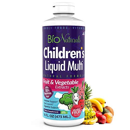 Bio Naturals Children's Liquid Multivitamin & Immune Booster Natural Supplement for Kids