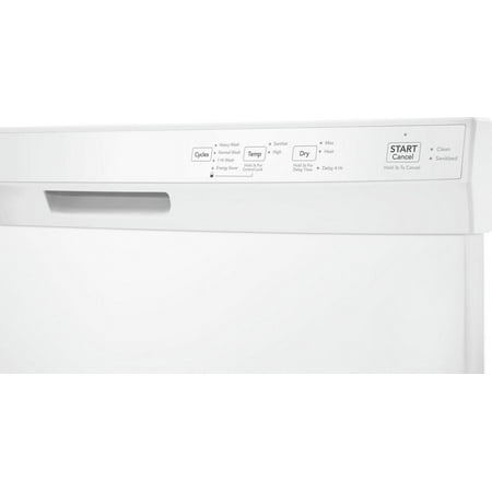 Frigidaire - 24" Front Control Built-In Plastic Tub Dishwasher with MaxDry 54 dBA - White