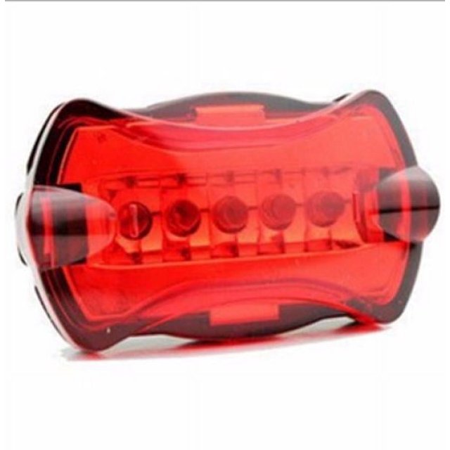 Luz trasera LED roja para bicicleta con soporte, 5 luces traseras para ciclismo