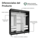 thumbnail image 4 of Ropero Madesa Reno 3 Puertas Corredizas Con Espejo y Pies NB, 4 of 5