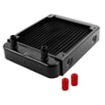 thumbnail image 1 of Computer Water Cooling Radiator, 18 Pipe Aluminum Heat Exchanger Radiator Liquid Cooling Heatsink 120mm for CPU PC Water Cool System Black, 1 of 5