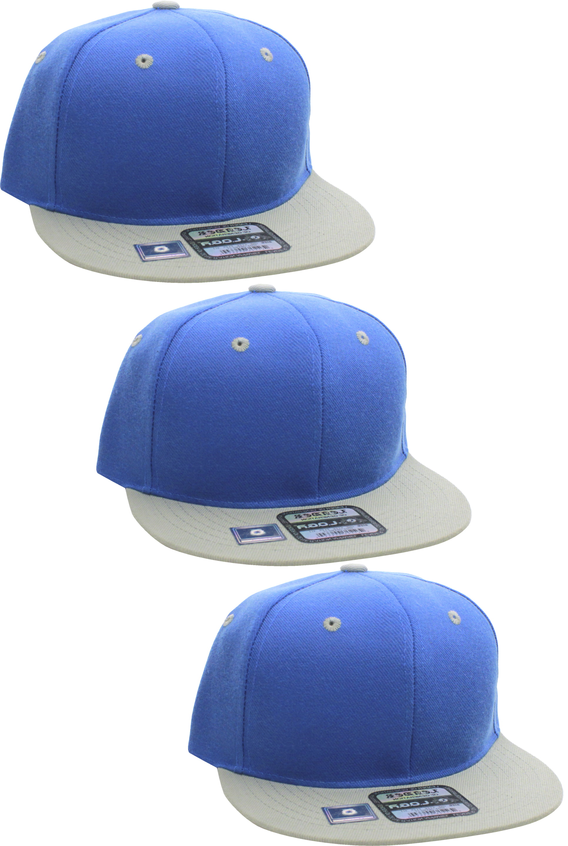 L.O.G.A Plain Flat Bill Visor Blank Snapback Hat Cap with