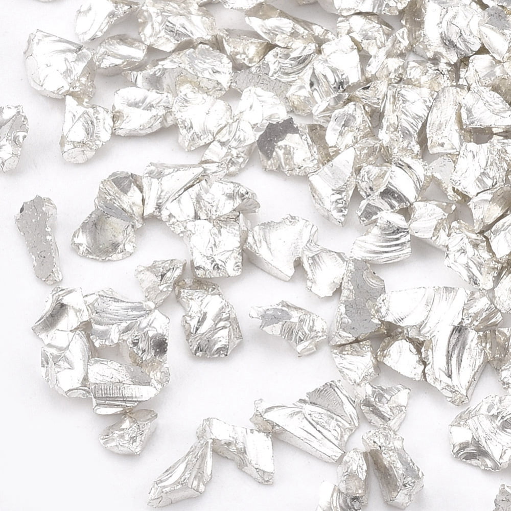 1Bag FGB Plated Glass Seed Beads For Nail Art Decoration Accessories No Hole/Undrilled Chips WhiteSmoke 2.0~5.0mm about 450g/bagDIY