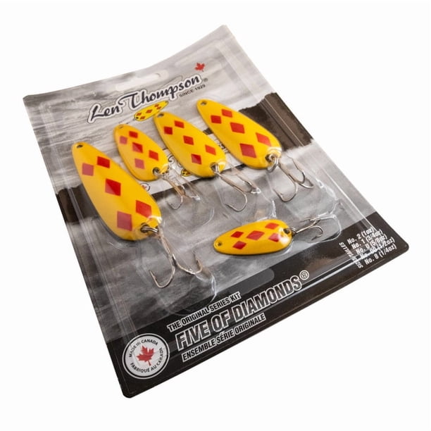 Len Thompson Fishing Lures - K5 YR - 5 Piece Kit - Yellow and Red Five of  Diamonds - Walmart.ca