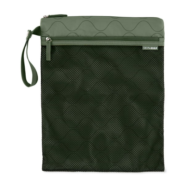 Bolsa Porta Pañales Skip Hop Grab & Go Impermeable Húmedo Seco Verde Salvia