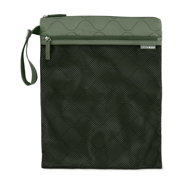 Bolsa Porta Pañales Skip Hop Grab & Go Impermeable Húmedo Seco Verde Salvia