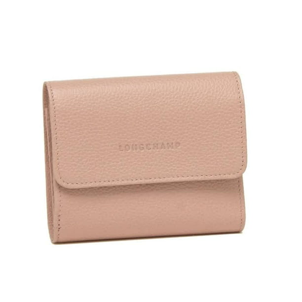 Longchamp Ladies Le Foulonne Compact Leather Wallet-Powder 30000