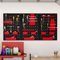 thumbnail image 2 of Gymax Organisateur de Porte-Pièces à 9 Bacs, Panneau Perforé, Organisateur Mural avec Supports pour Marteaux et Porte-Outils, 2 of 10