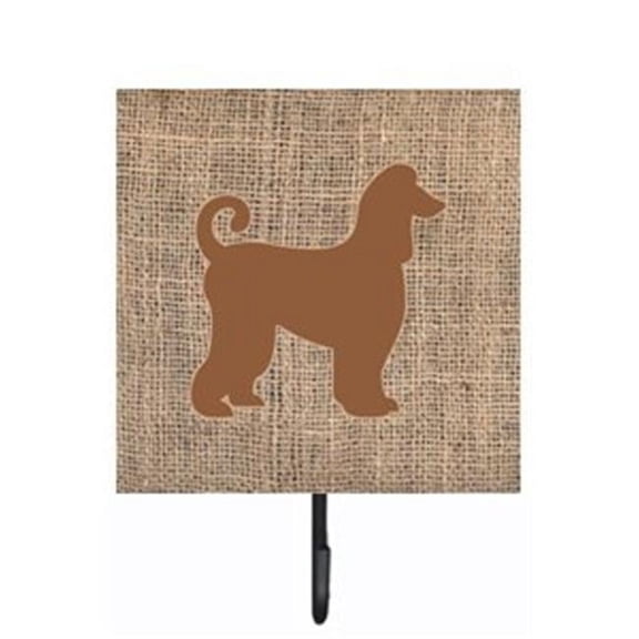 Carolines Treasures BB1066-BL-BN-SH4 Afghan Hound Burlap and Brown Leash Or Key Holder