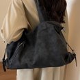thumbnail image 2 of Bolso de hombro para mujer, de piel de nobuk de gamuza, para viaje, tipo Boston, accesorios, bolsa de almacenamiento, 2 of 5