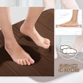 thumbnail image 3 of Alfombra de baño Yimobra, tamaño grande, espuma viscoelástica, color marrón, 90 x 60 cm, 3 of 7