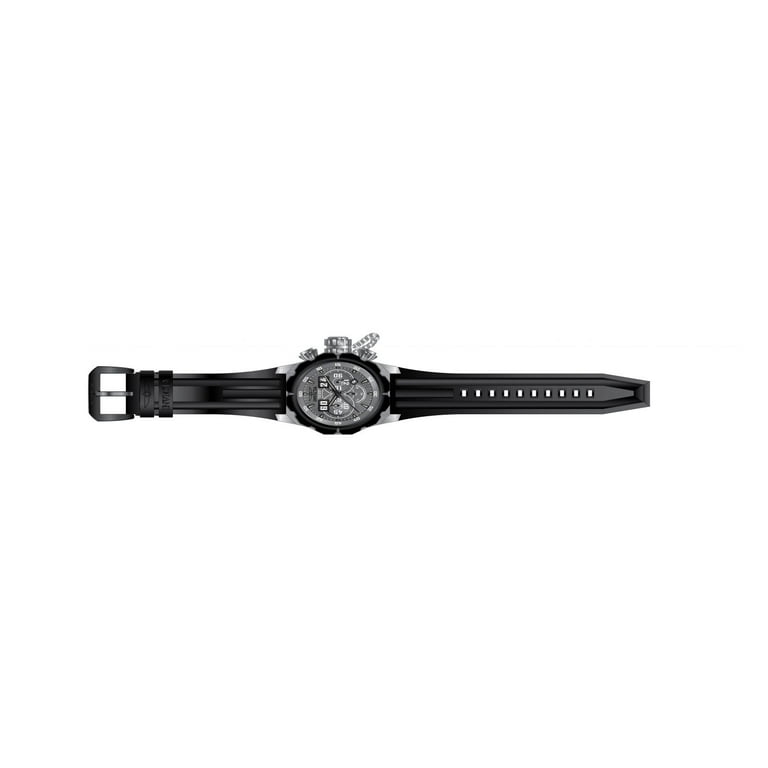 Invicta Men s 21629 Russian Diver Grey Dial Black Silicone Strap Chronograph Watch