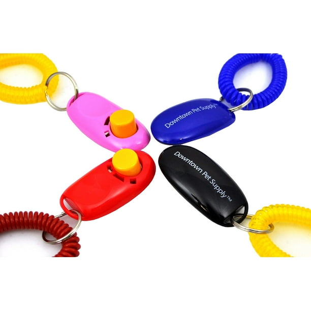 Big Button Dog Cat Training Clicker, Clickers with wrist bands