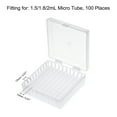 thumbnail image 3 of Freezer Tube Box 100 Places Polypropylene Lockable Holder Rack for 1.5/1.8/2ml Microcentrifuge Tubes, White 4Pcs, 3 of 5