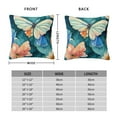 thumbnail image 4 of YFYANG Square Decorative Throw Pillow Case (Without Pillow Insert), Watercolor Butterfly Floral Pattern Bedroom Sofa Car Cushion Cover, 20"x20", 4 of 9