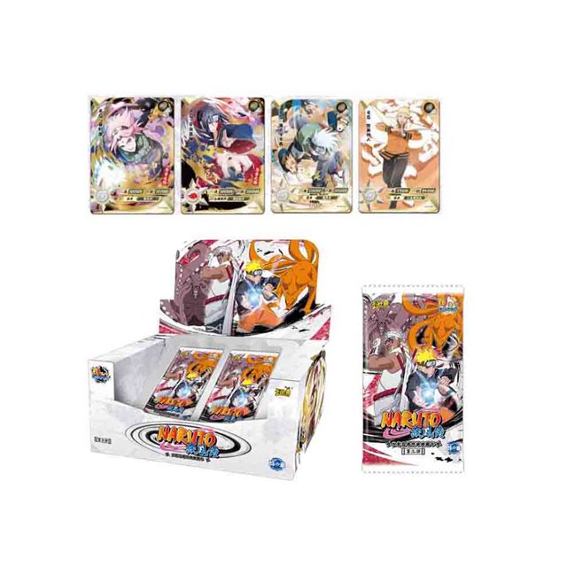 Naruto Cards Paper Games Children Anime Peripheral Character Collection Kid's Gift Playing Card Toy Gao Jinjia LED