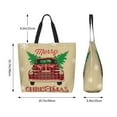 thumbnail image 5 of Yiaed Christmas Vintage Red Truck Print Handbag for Women Tote Purse Shoulder Bag Large Fashion Hobo Purse Handbag Shopping Tote, 5 of 5