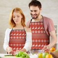 thumbnail image 4 of Red Christmas Reindeer Pattern Apron-Garden Aprons for Women with Pockets-Cotton Linen Waterproof Kitchen Cooking Gardening Aprons Adjustable for Kitchen,Cooking,BBQ and Salon 33"x27", 4 of 7
