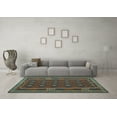 thumbnail image 3 of Ahgly Company Indoor Rectangle Oriental Light Blue Traditional Area Rugs, 6' x 9', 3 of 4
