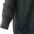 thumbnail image 7 of Odeerbi Cardigan for Women 2024 Cable Knit Open Front Cardigan Sweater Loose Slouchy Oversized Wrap Chunky Pocket Sweaters Coat Black, 7 of 7
