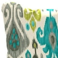 thumbnail image 3 of Jordan Manufacturing 24" x 24" Paso Turquoise Multicolor Ikat Square Tufted Outdoor Deep Seat Chair Back Cushion with Fabric Button (2 Pack), 3 of 10