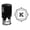 Black, variant on Printtoo R-40 Square Swirl Border K Alphabet Monogram Initial Office Stationary Self Inking Rubber Stamp