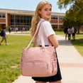 thumbnail image 4 of Insulated Work Tote Lunch Bag for Women – Premium Polyester, Multi-Compartment Design for Laptop, Work, School, and Everyday Use, for Teachers & Nurses, Pink, 4 of 8