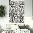 thumbnail image 3 of Grunge Tapestry, Artsy Small Large Grunge Letters in Random Sizes Pattern Alphabet Modern, Wall Hanging for Bedroom Living Room Dorm Decor, 60W X 80L Inches, Charcoal Grey White, by Ambesonne, 3 of 5