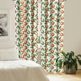 thumbnail image 2 of Ambesonne Fruits Window Curtains, Peaches with Leaves and Dots, Each 28" W x 84" L, White Vermilion and Fern Green, 2 of 4
